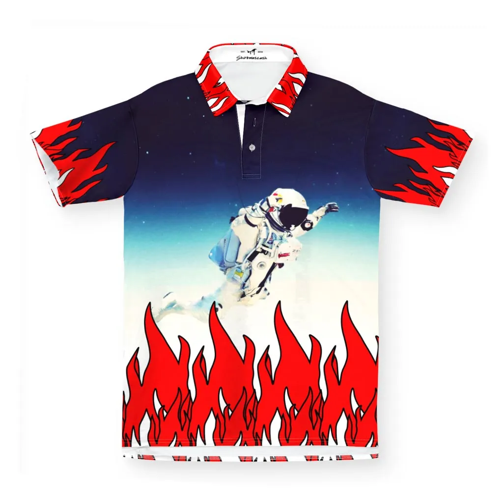 Falling Astronaut Polo Shirt