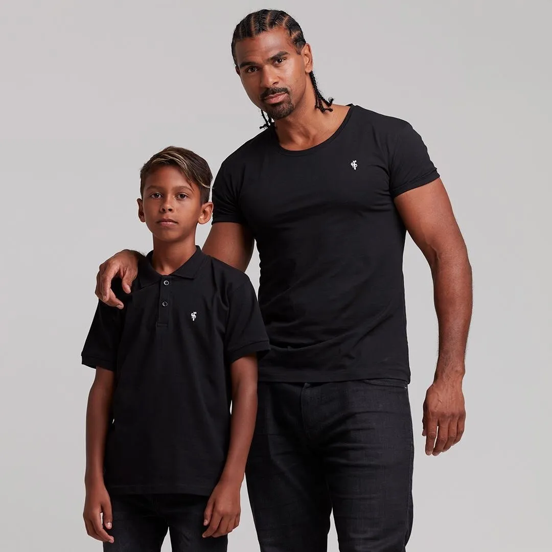 Father Sons Boys Classic Black Polo Shirt - FSB019