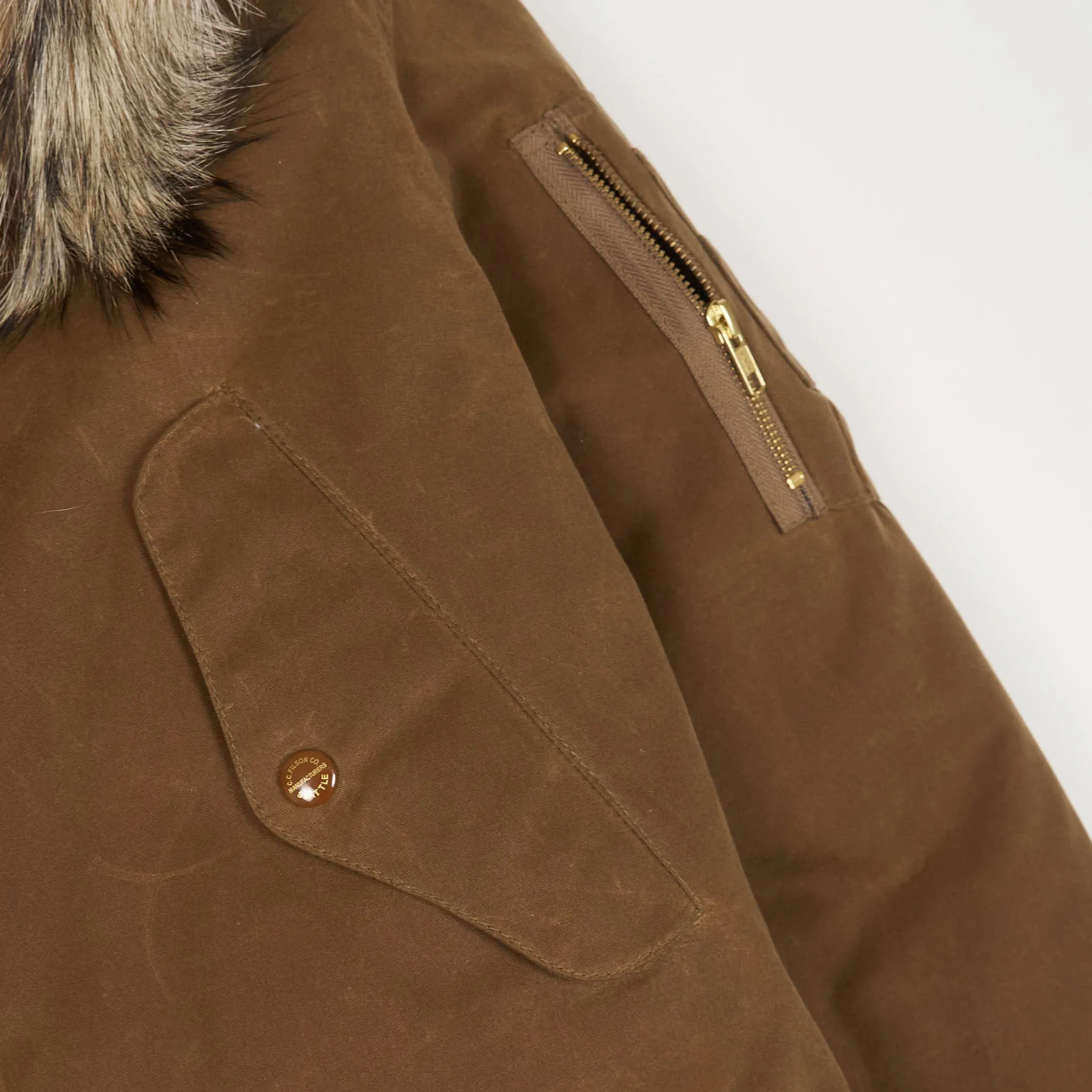 Filson Black Label Waxed Down Lined Mountain Parka