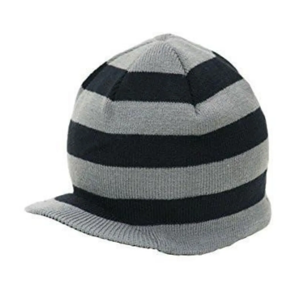 FINAL SALE-  Stripe Beanie with Visor