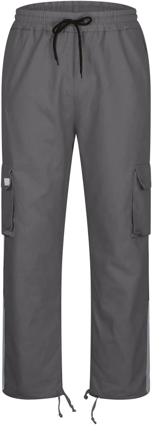 Finelylove Mens Cargo Pants Joggers Casual Athletic Pants Hiking Pants Loose Fit Straight Leg Flex Cargo Sweat Pants
