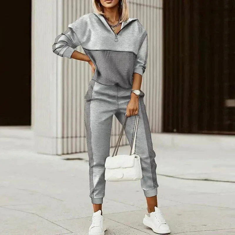 Fleur | Checkered outdoor clothing set for women