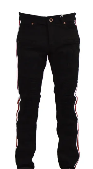 Focus Jean-Black/White/Red Motto Jeans-Black