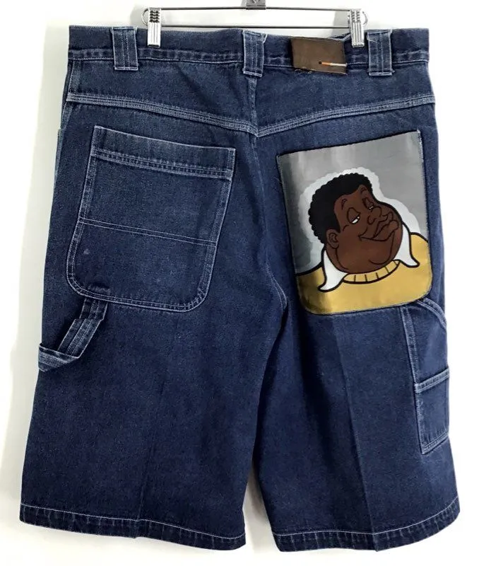 Fubu Men's Blue Denim Bermuda Shorts - Size 40X14