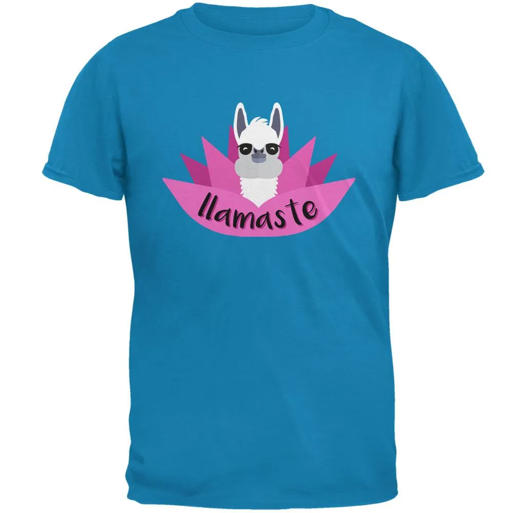 Funny Llamaste Yoga Llama Namaste Mens T Shirt