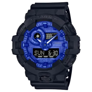 G-Shock Men's Watch Analog & Digital, Blue Dial Black Resin Band, GA-700BP-1AD