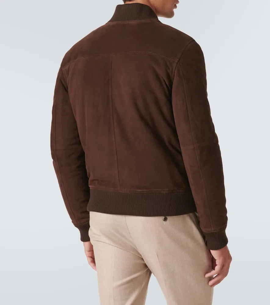Gabriela Hearst Greg suede bomber jacket