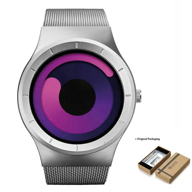 GEEKTHINK Quartz Watches Men Top Luxury Brand Casual Stainless steel Mesh Band Unisex Watch Clock Male female Gentleman gift
