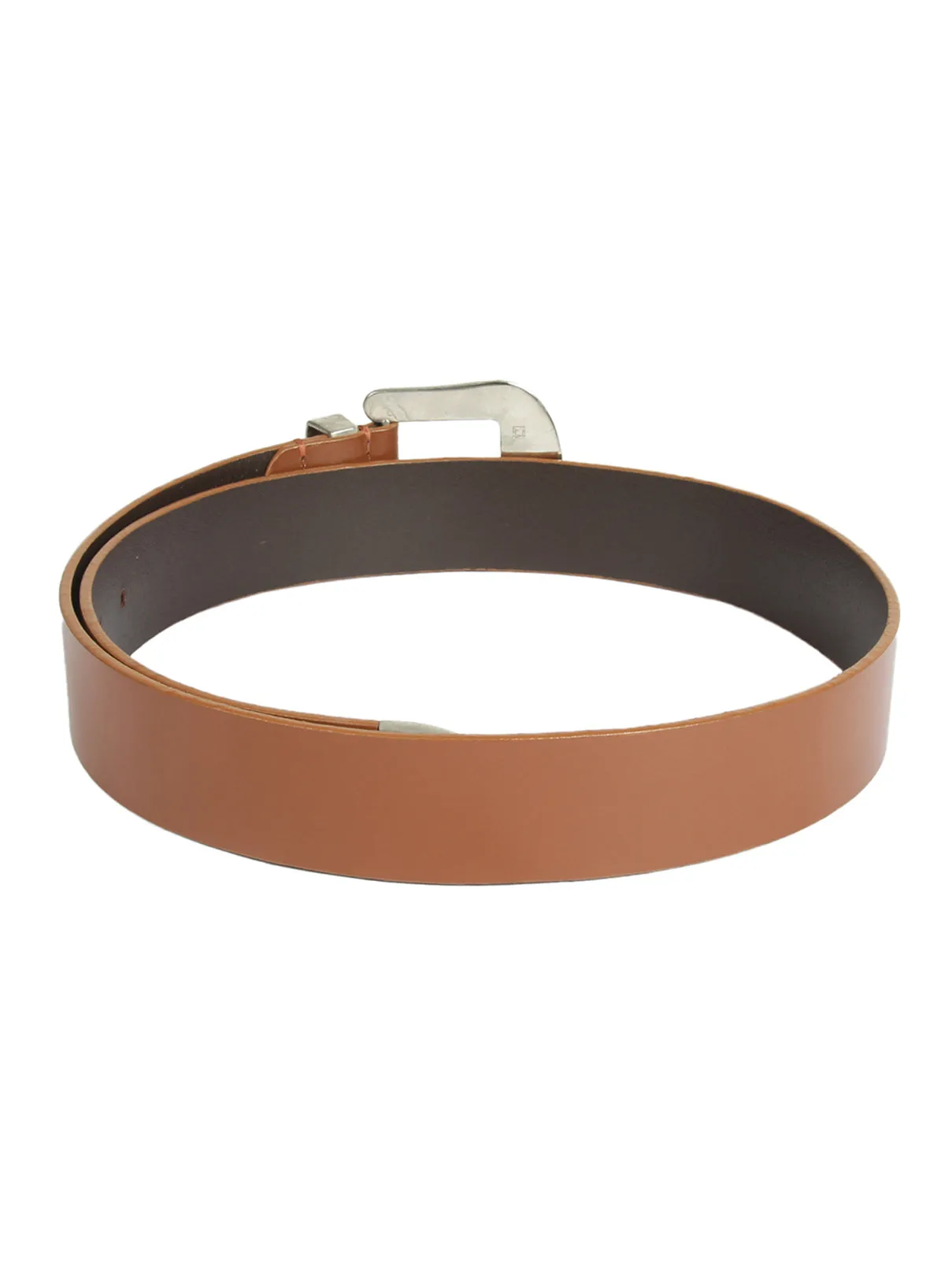 Genuine Leather Men Tan Cowboy Belt