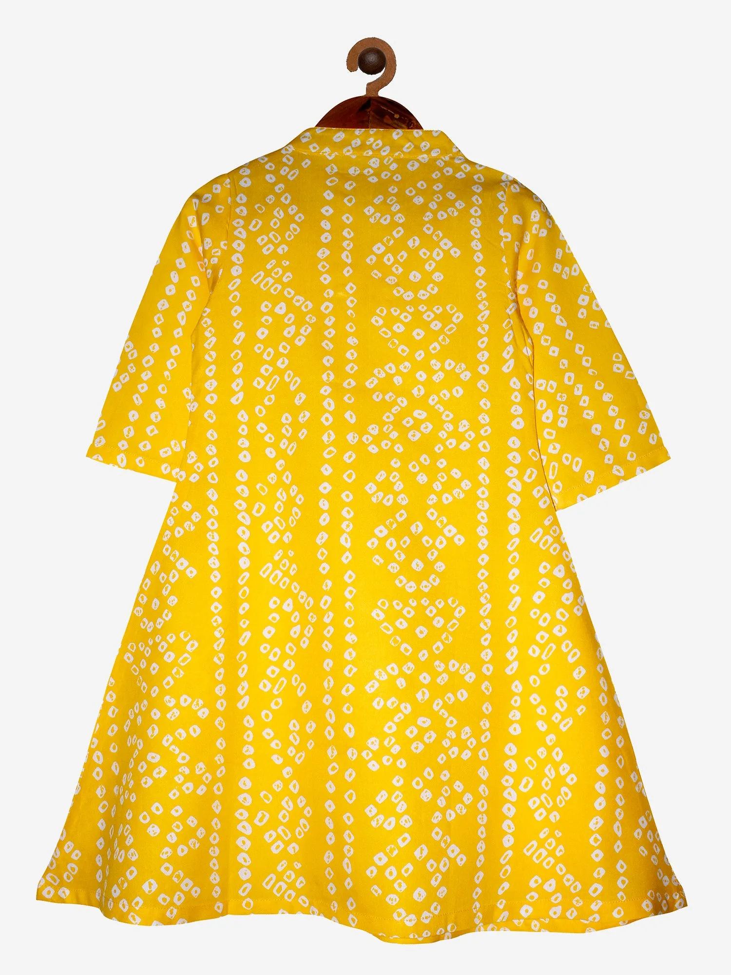 Girls 3/4 Sleeves Rayon Tie and dye Kurta