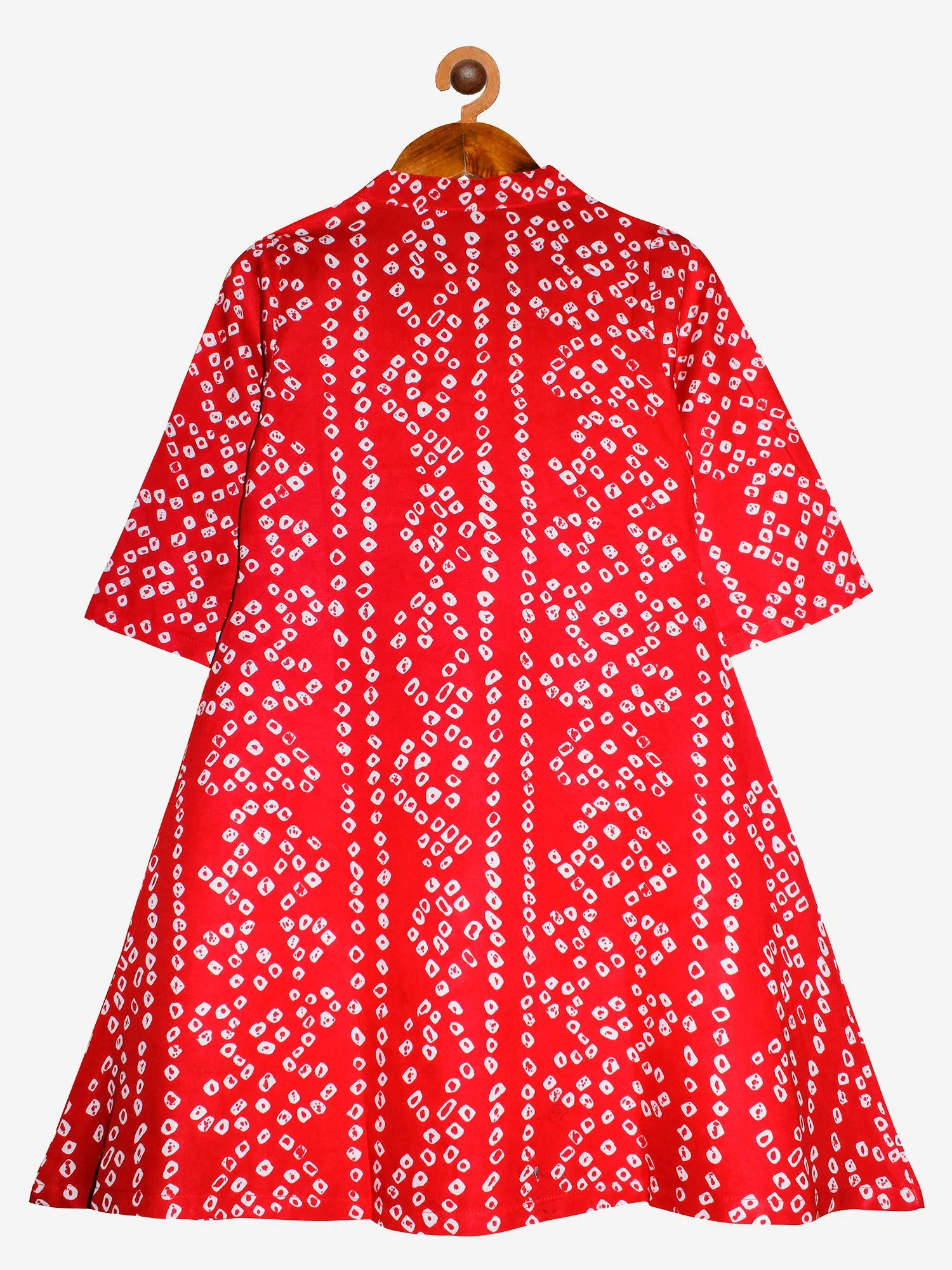 Girls 3/4 Sleeves Rayon Tie and dye Kurta