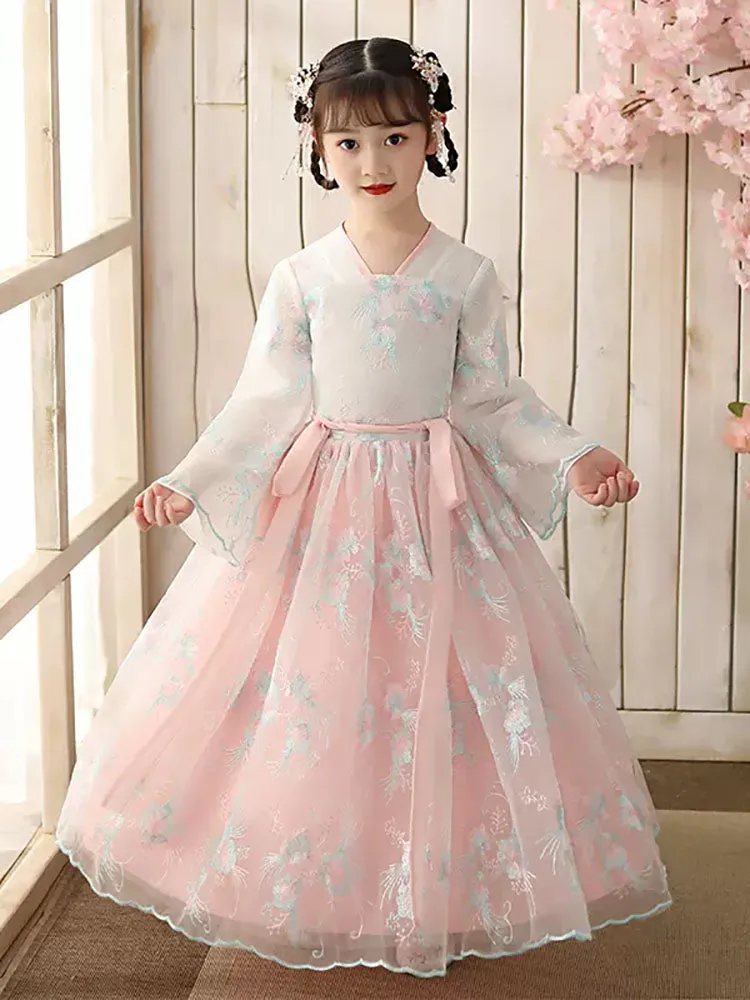 Girls' Ancient Costume Tang Dress Autumn/Winter Oriental Style Tang Suit