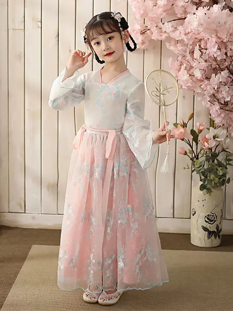 Girls' Ancient Costume Tang Dress Autumn/Winter Oriental Style Tang Suit