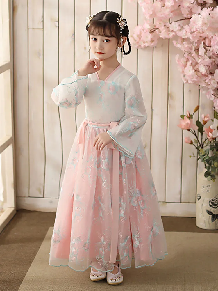 Girls' Ancient Costume Tang Dress Autumn/Winter Oriental Style Tang Suit