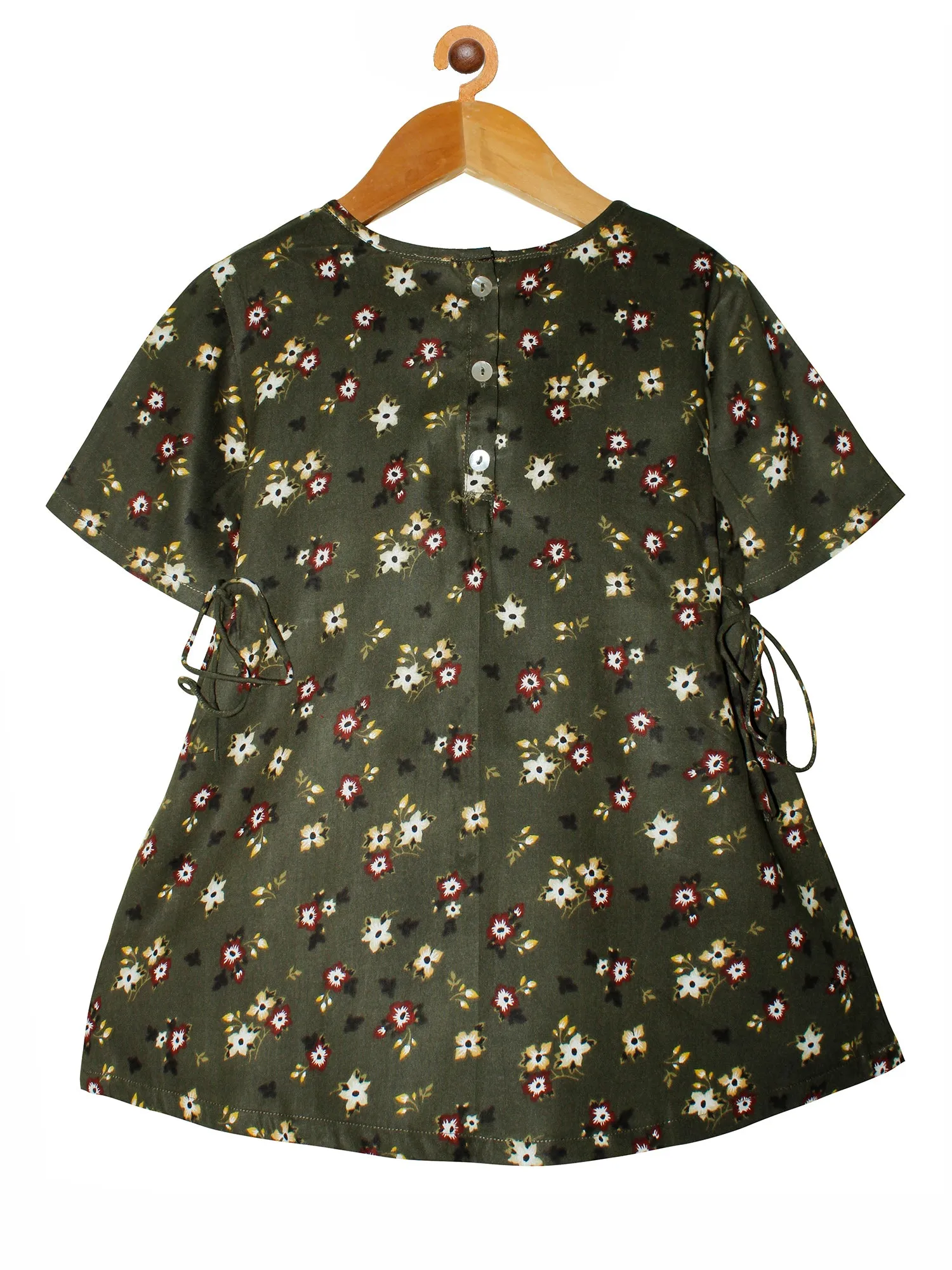 Girls Cotton Kurta with Dhoti - Set