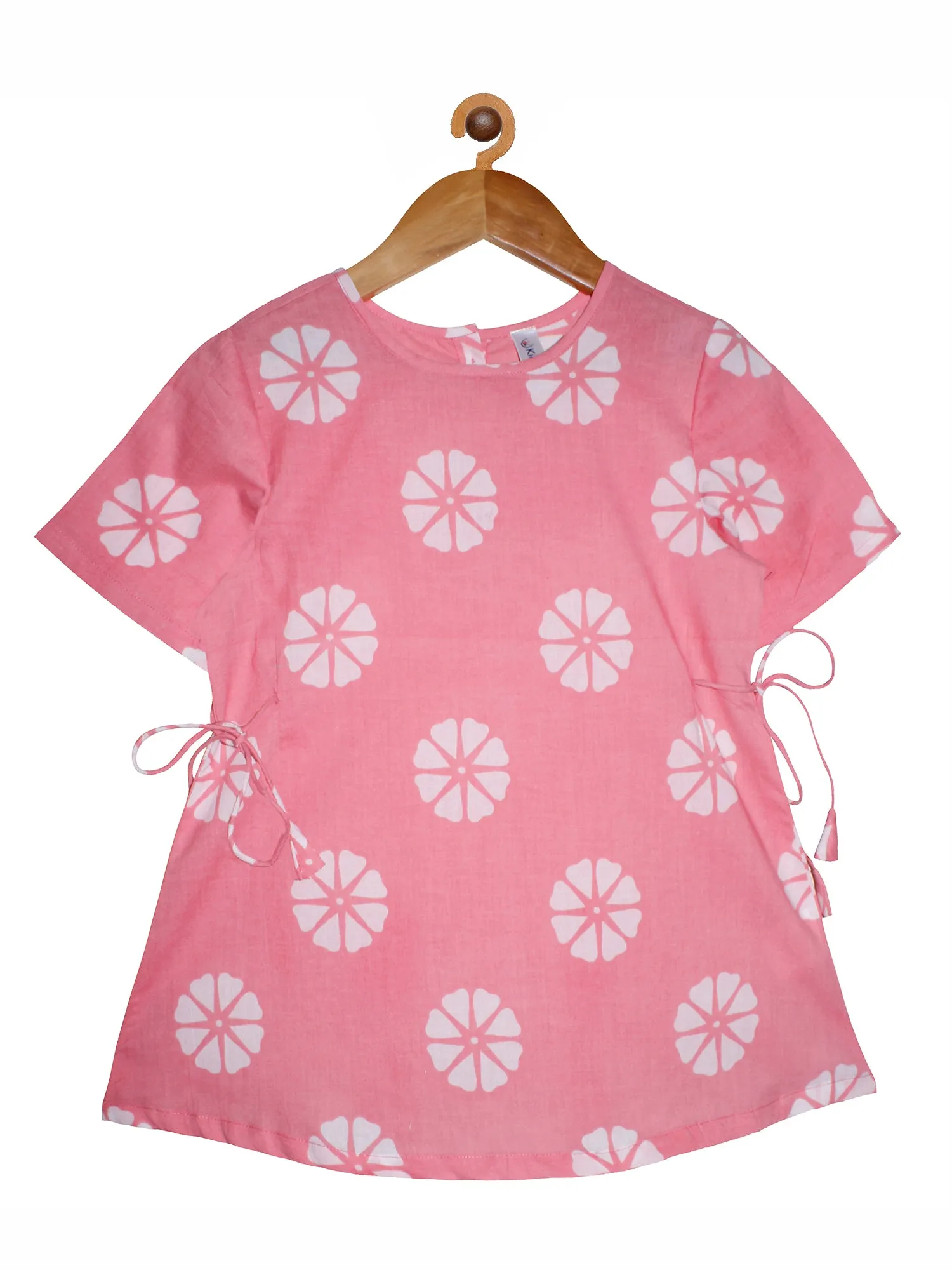 Girls Cotton Kurta with Dhoti - Set
