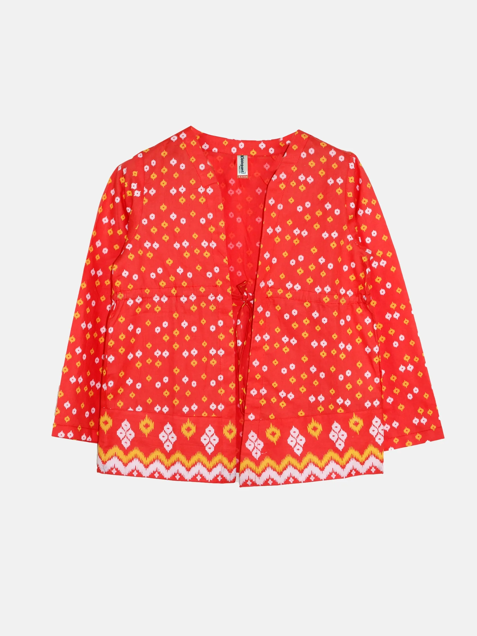 Girls Ethnic Tie up Shrug