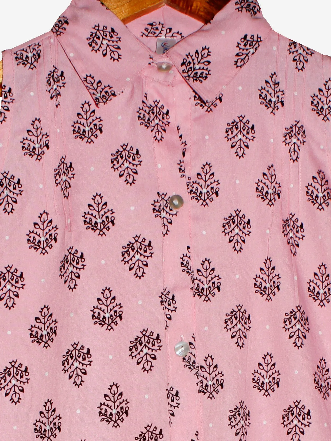 Girls Sleeveless A-Line Kurta