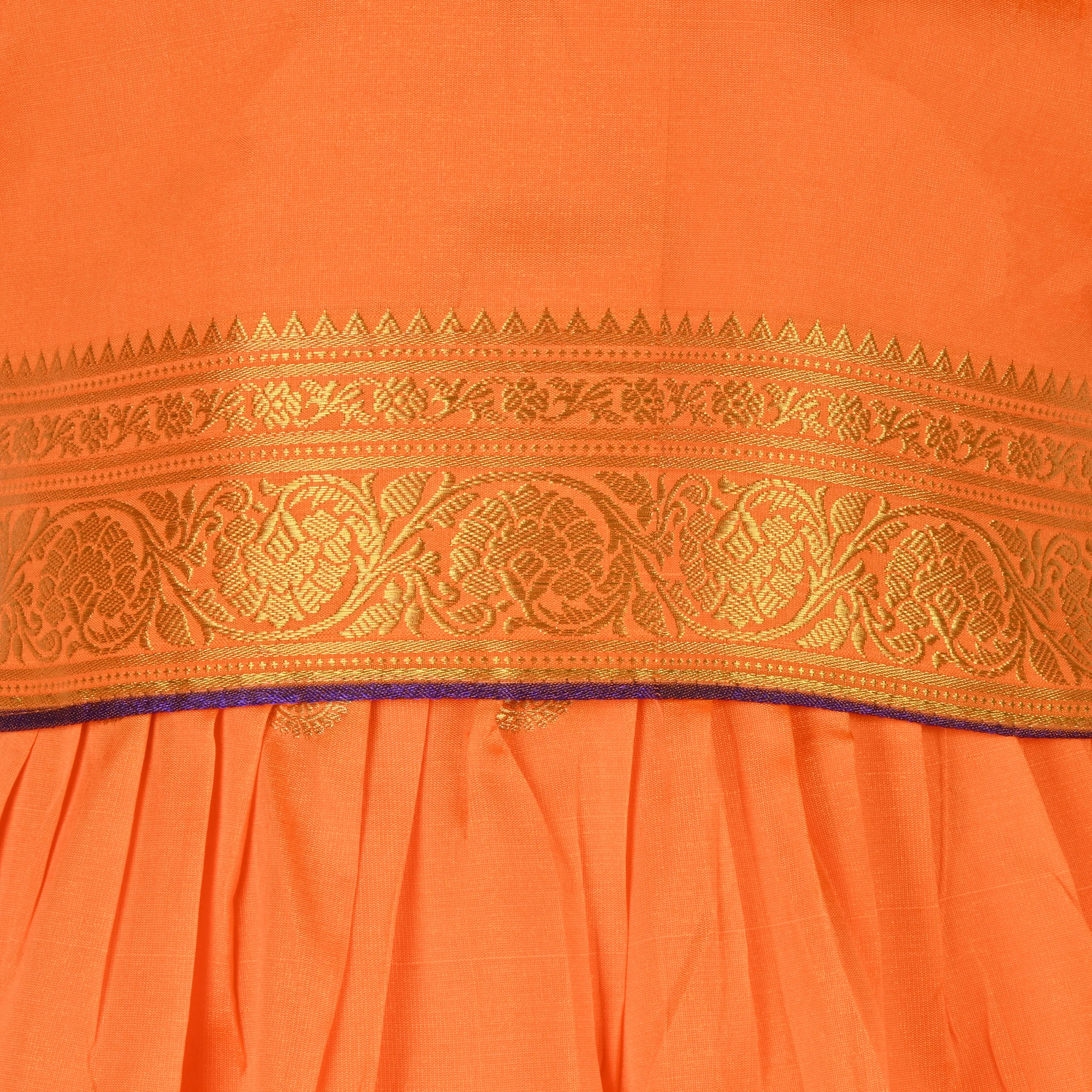Girls Woven Design Skirt Ethnic Set