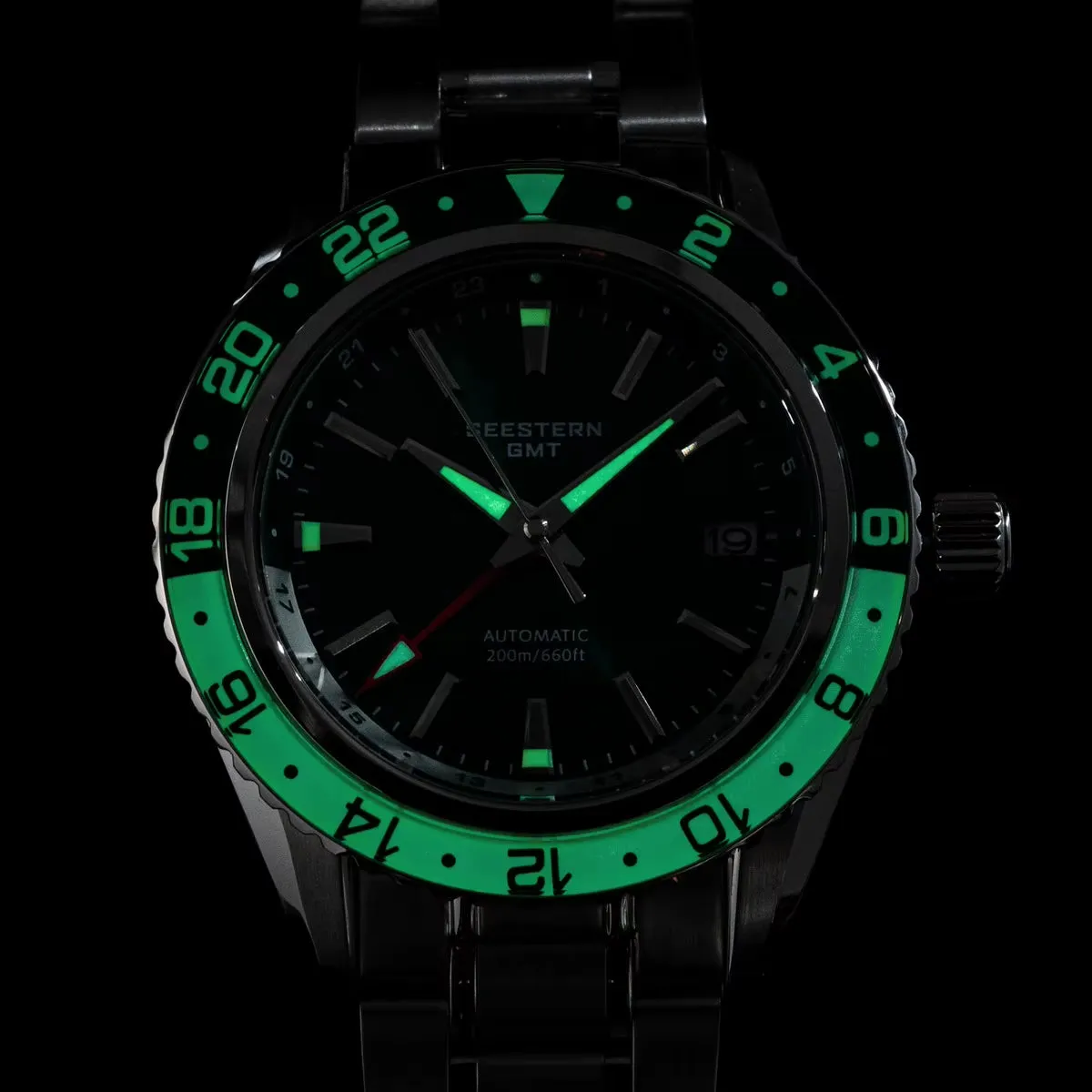 GMT Diver Men Watch Grand NH34 Movement Panda Automatic Mechanical 200M Waterproof Luxury Wristwatches Ceramic New S456
