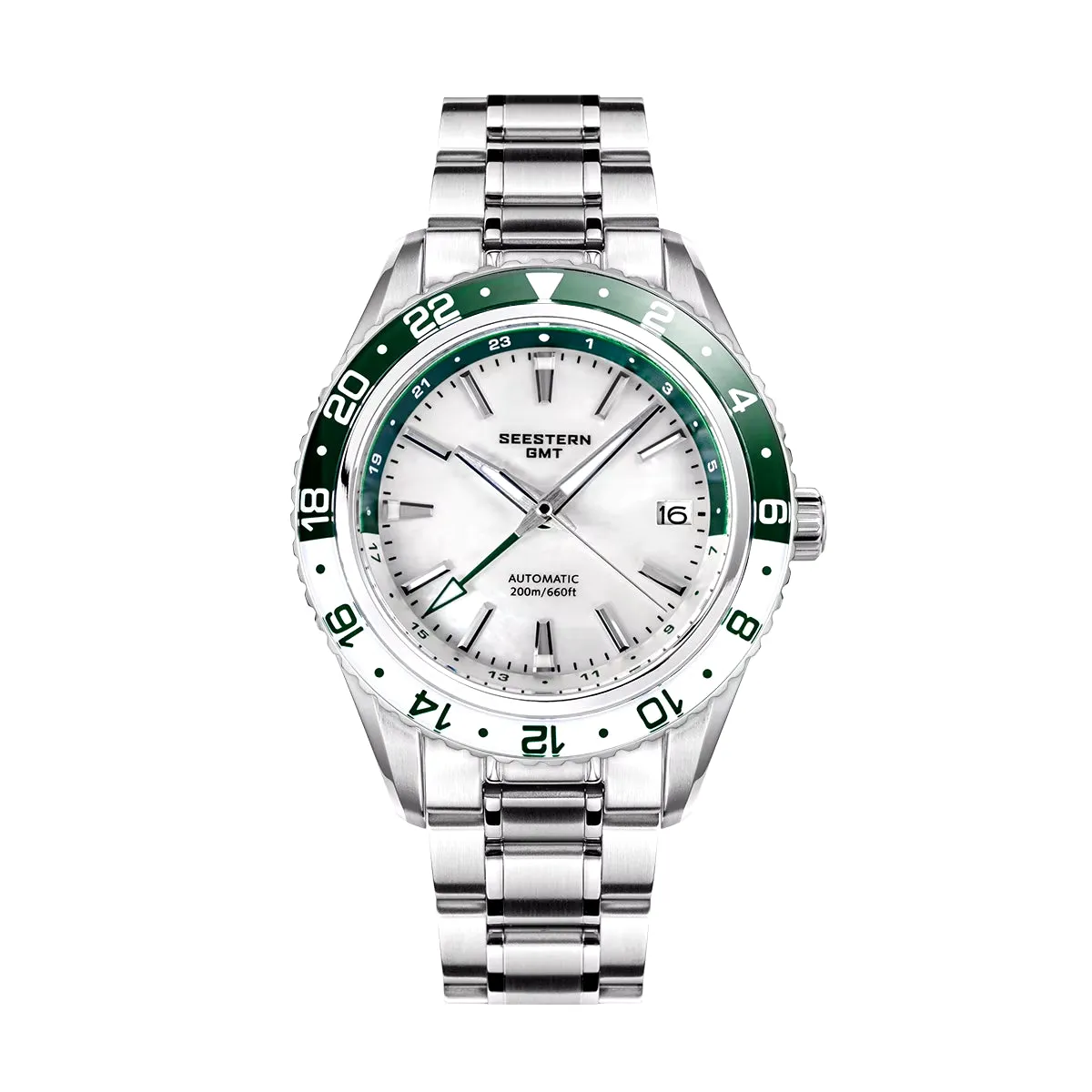 GMT Diver Men Watch Grand NH34 Movement Panda Automatic Mechanical 200M Waterproof Luxury Wristwatches Ceramic New S456