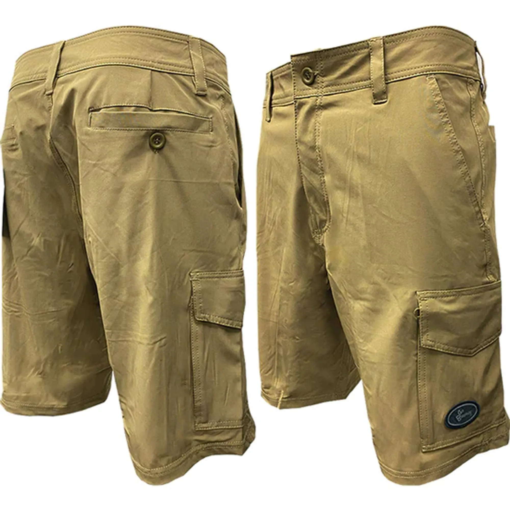 Go Barefoot Men's Cargo Shorts- Khaki