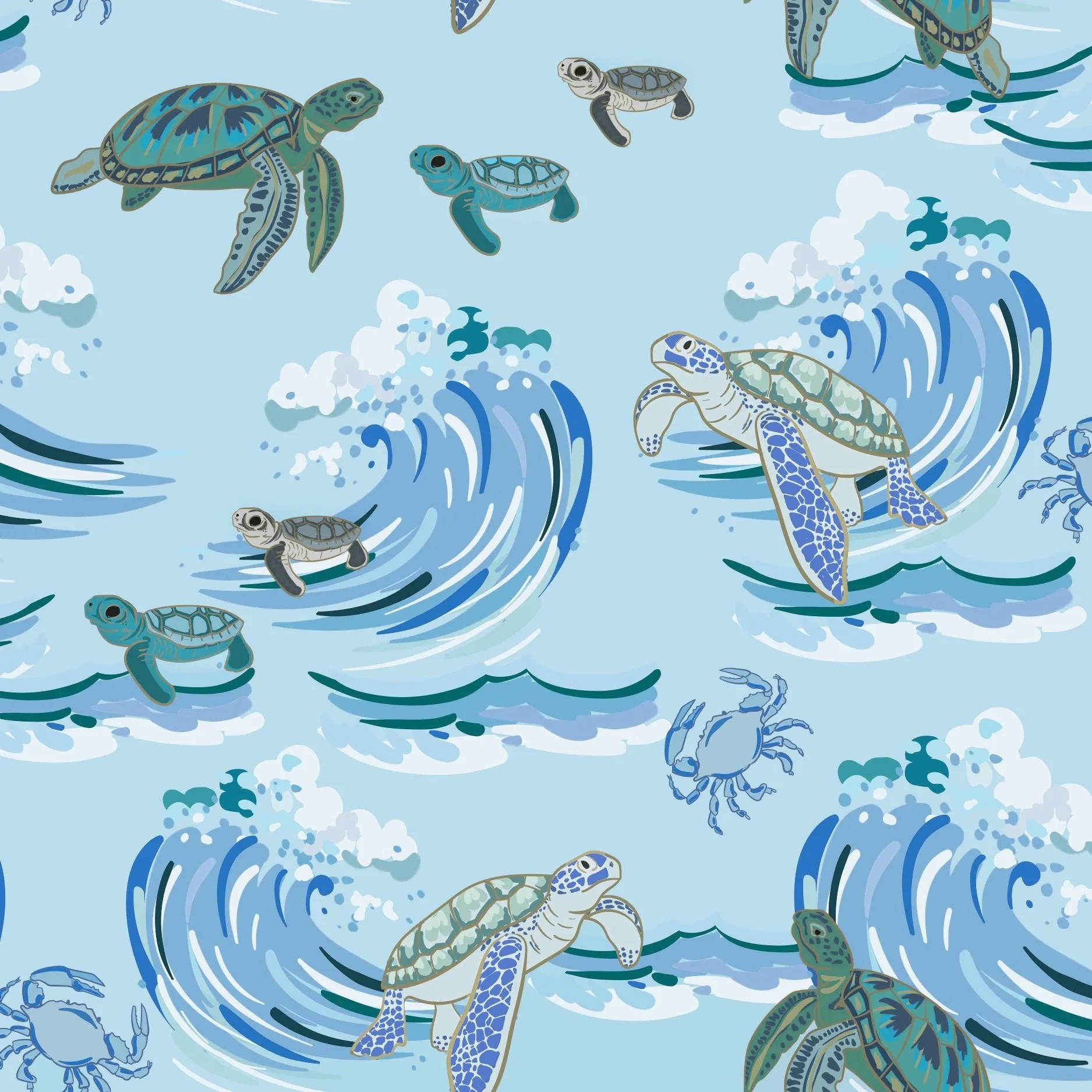 Go with the Flow Sea Turtles Men's Boxer Briefs