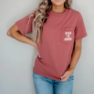 God is good Comfort Colors Pocket T Shirt | Pro life, Christian shirt