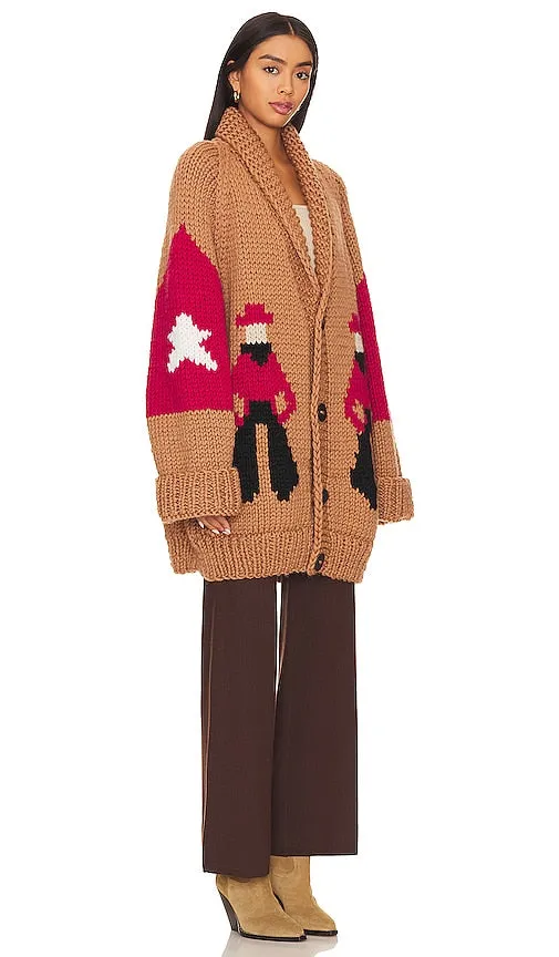 GOGO Sweaters Cowboy Jacket in Brown