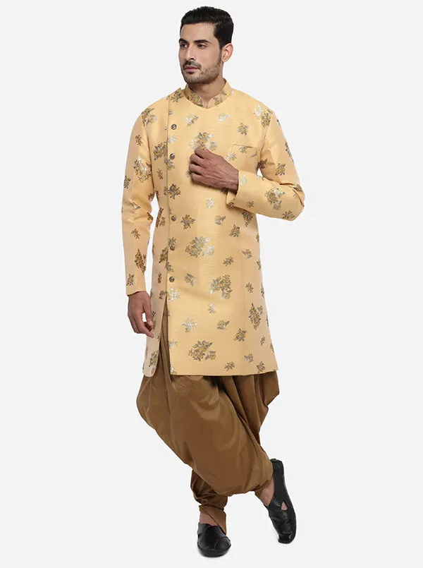Golden Semi Indowestern | Azania