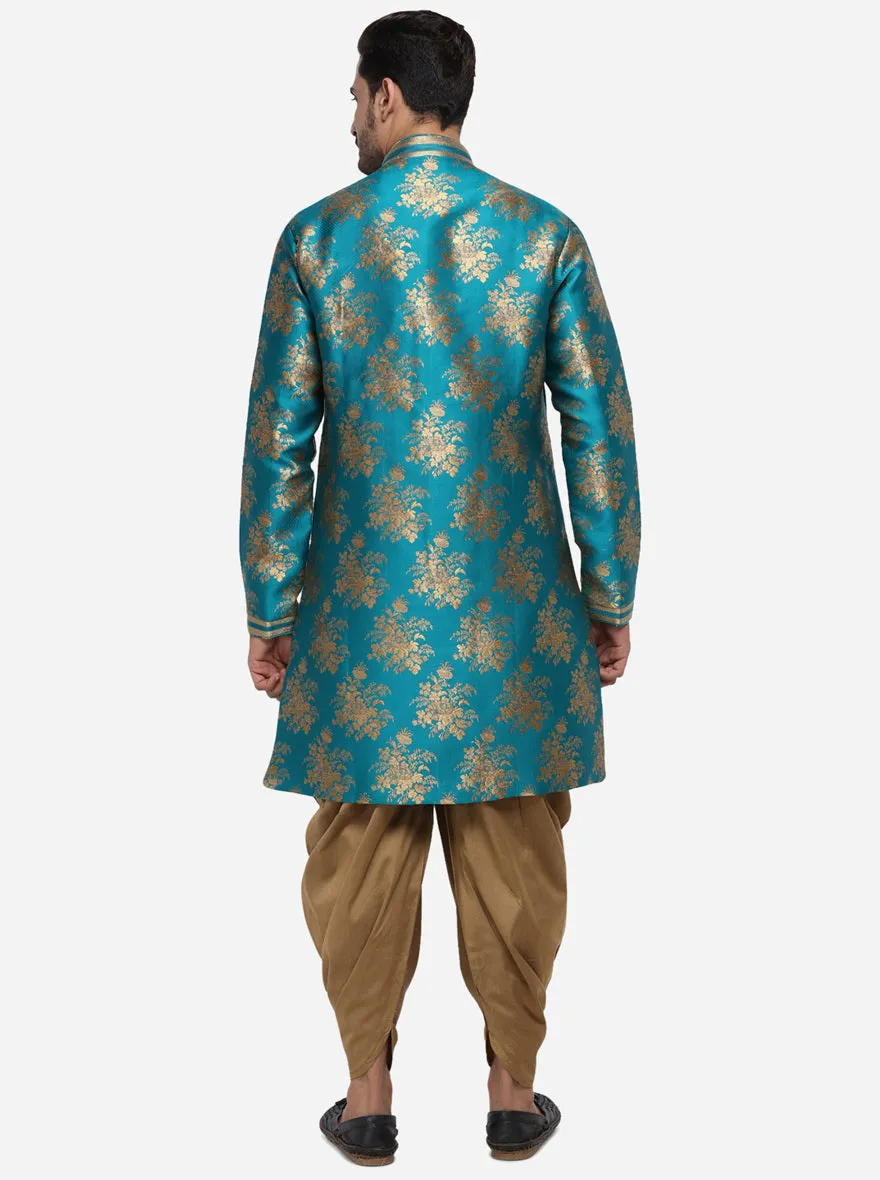 Green & Golden Semi Indowestern | Azania