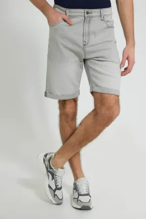 Grey Denim Shorts