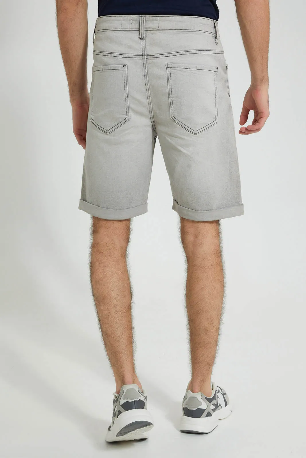 Grey Denim Shorts