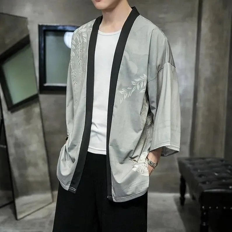 Grey Kimono Jacket 'Tamotsu'