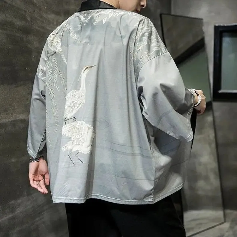 Grey Kimono Jacket 'Tamotsu'