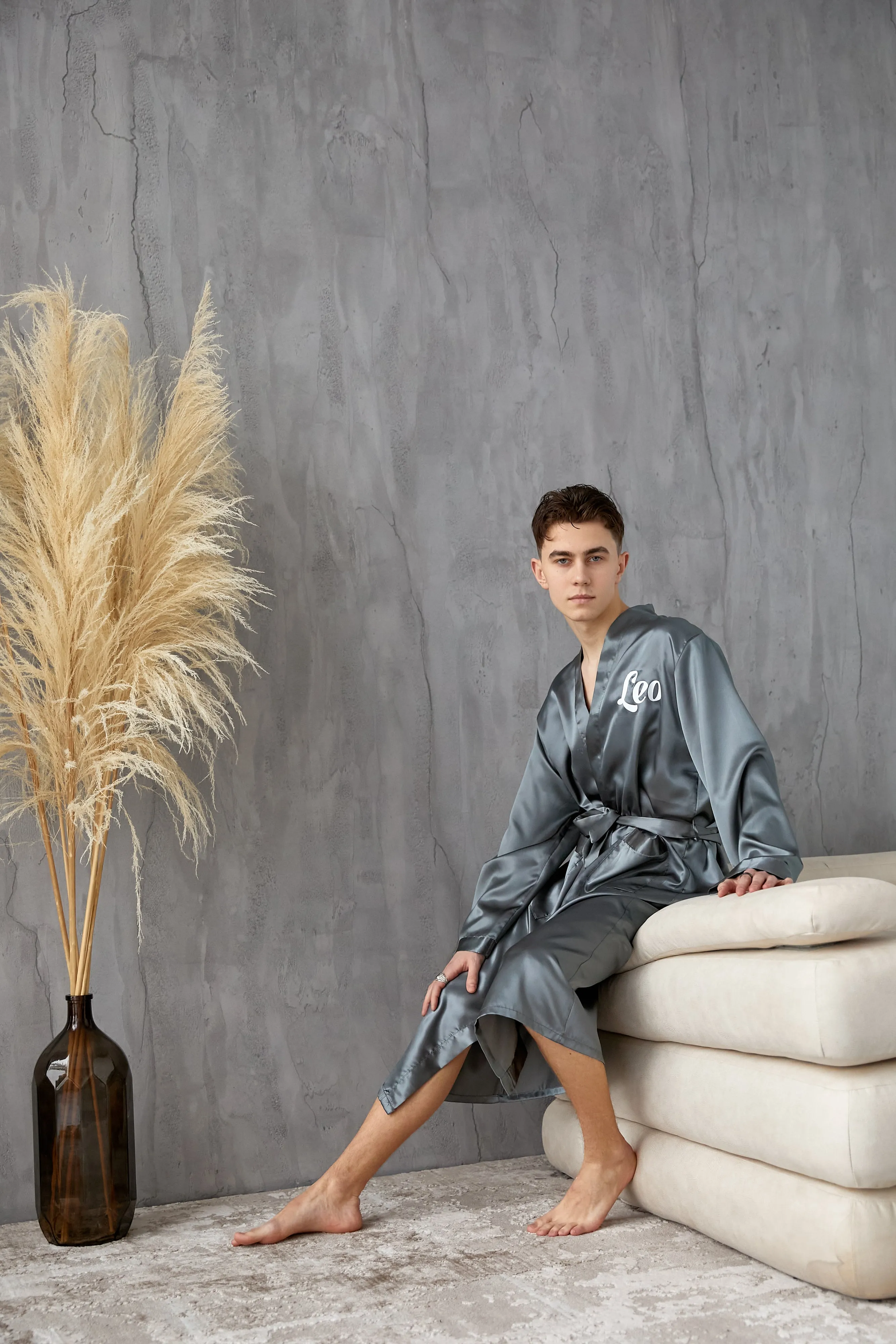 Groomsmen Satin Robes- Script Vinyl