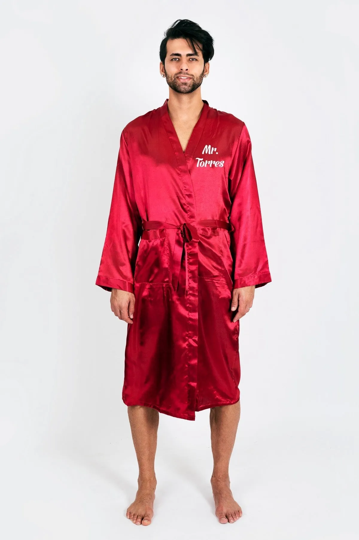 Groomsmen Satin Robes- Script Vinyl