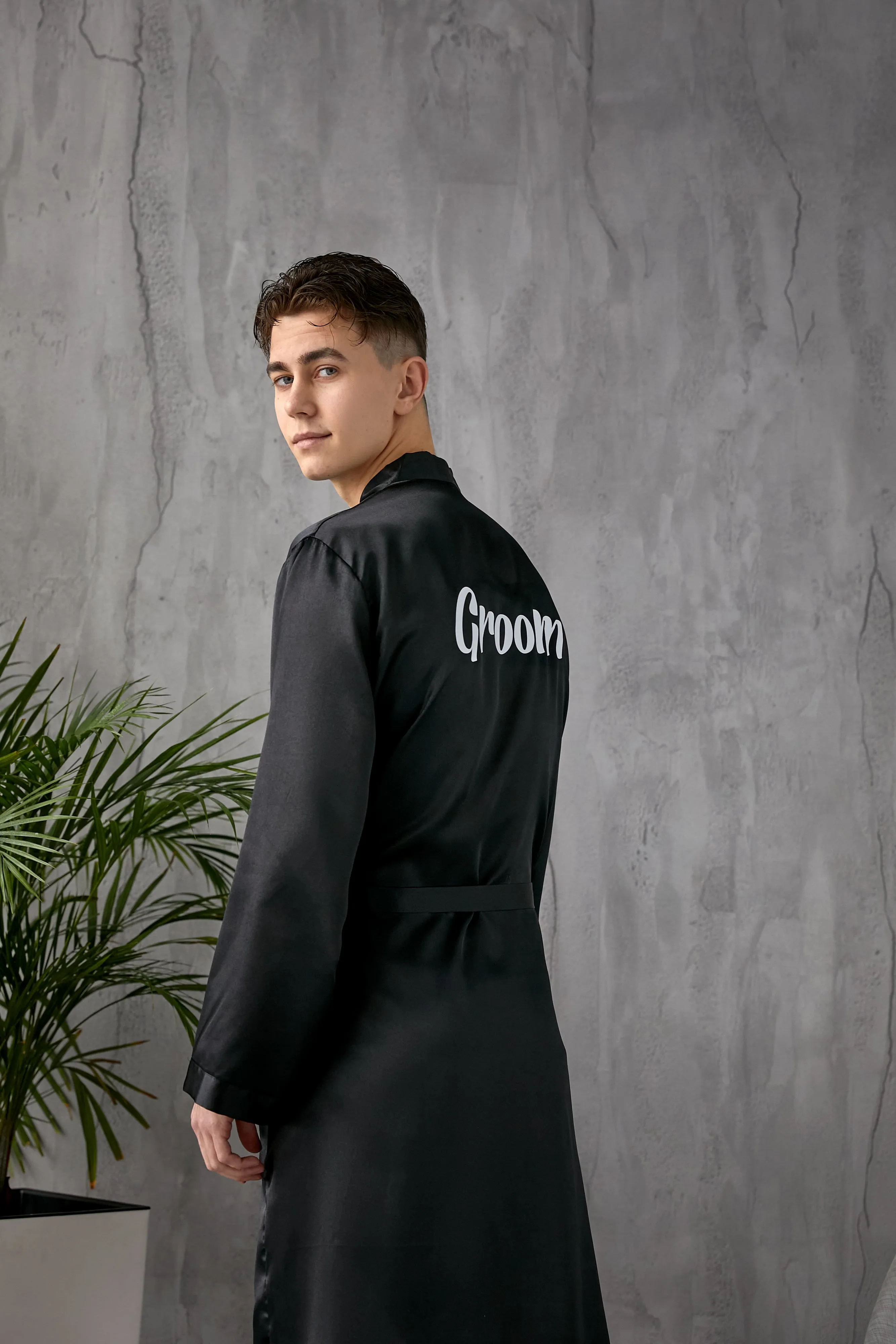 Groomsmen Satin Robes- Script Vinyl