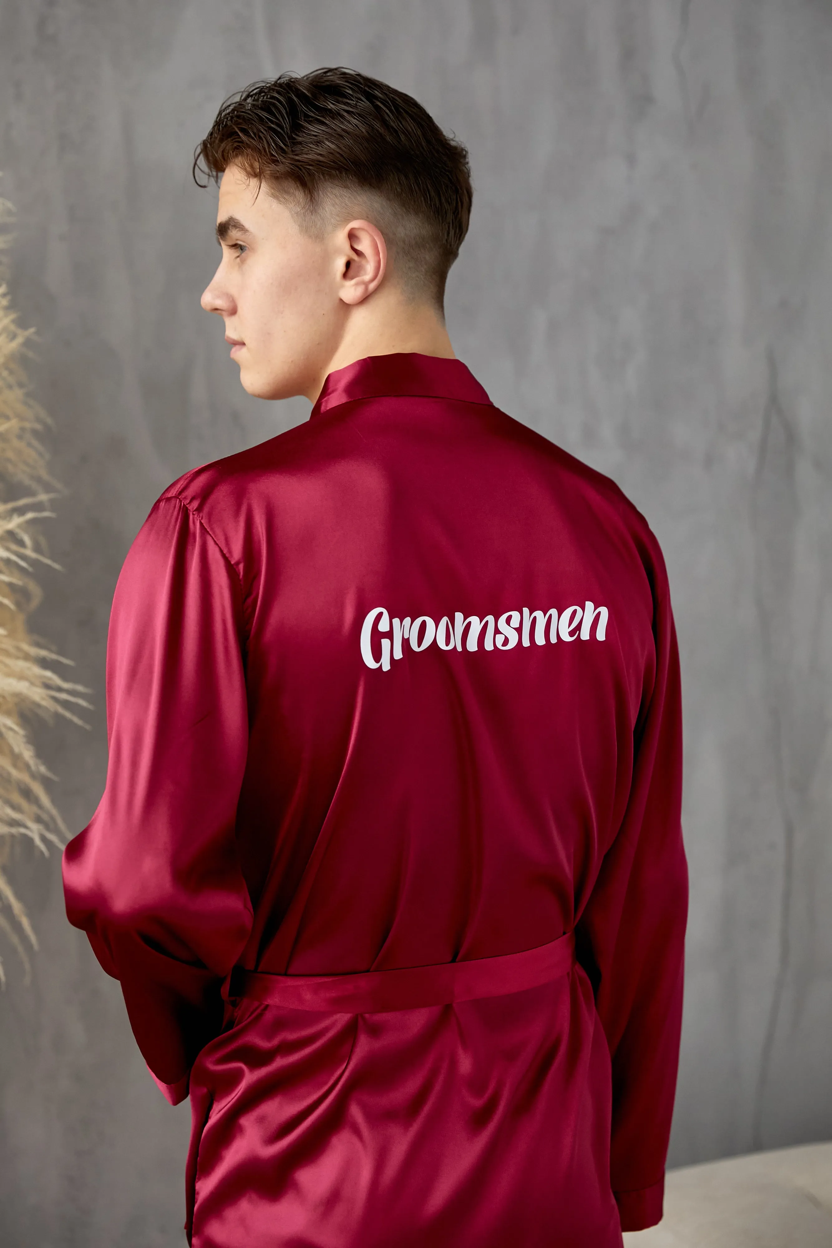 Groomsmen Satin Robes- Script Vinyl