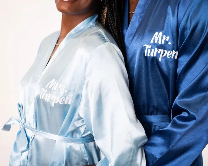 Groomsmen Satin Robes- Script Vinyl