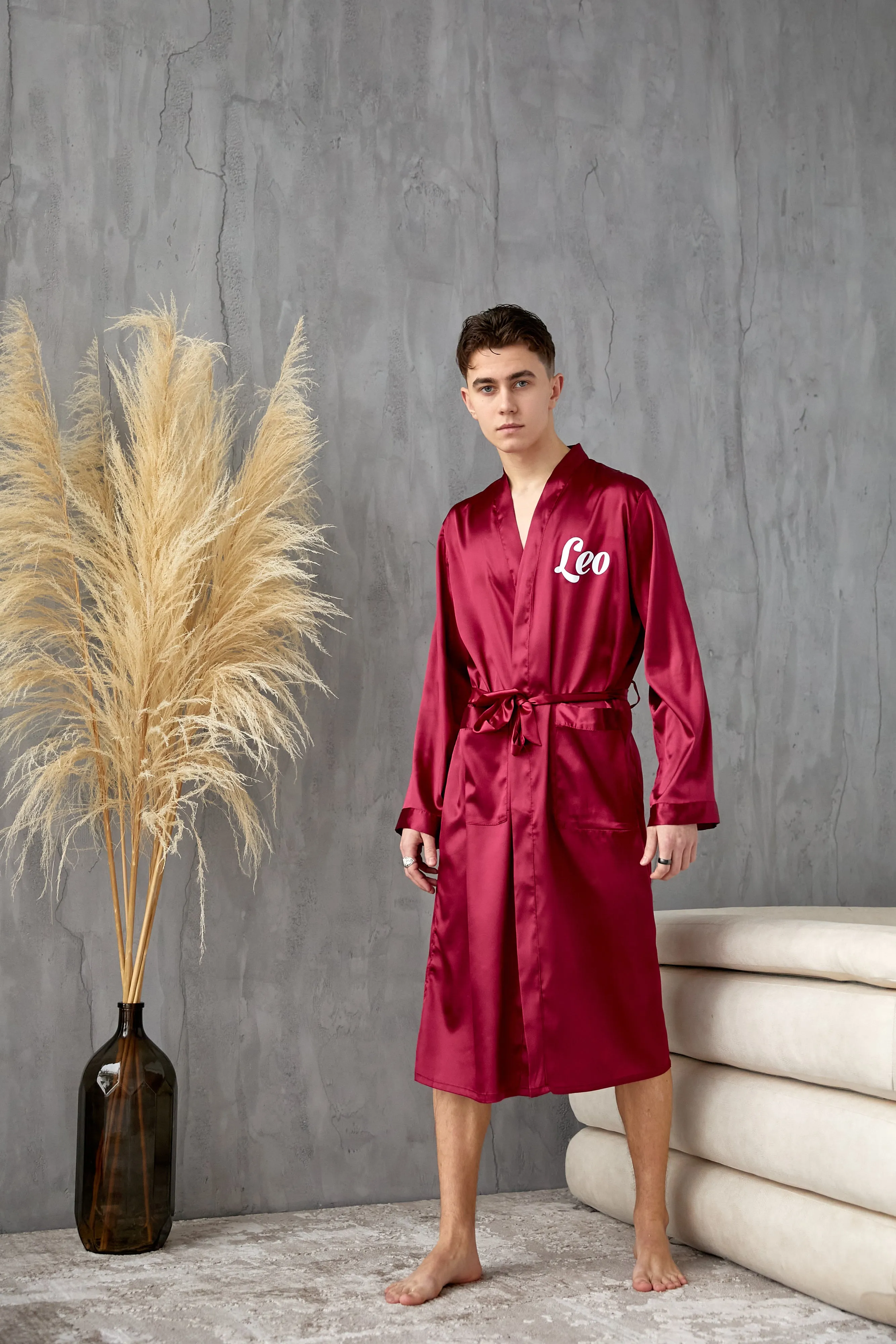 Groomsmen Satin Robes- Script Vinyl