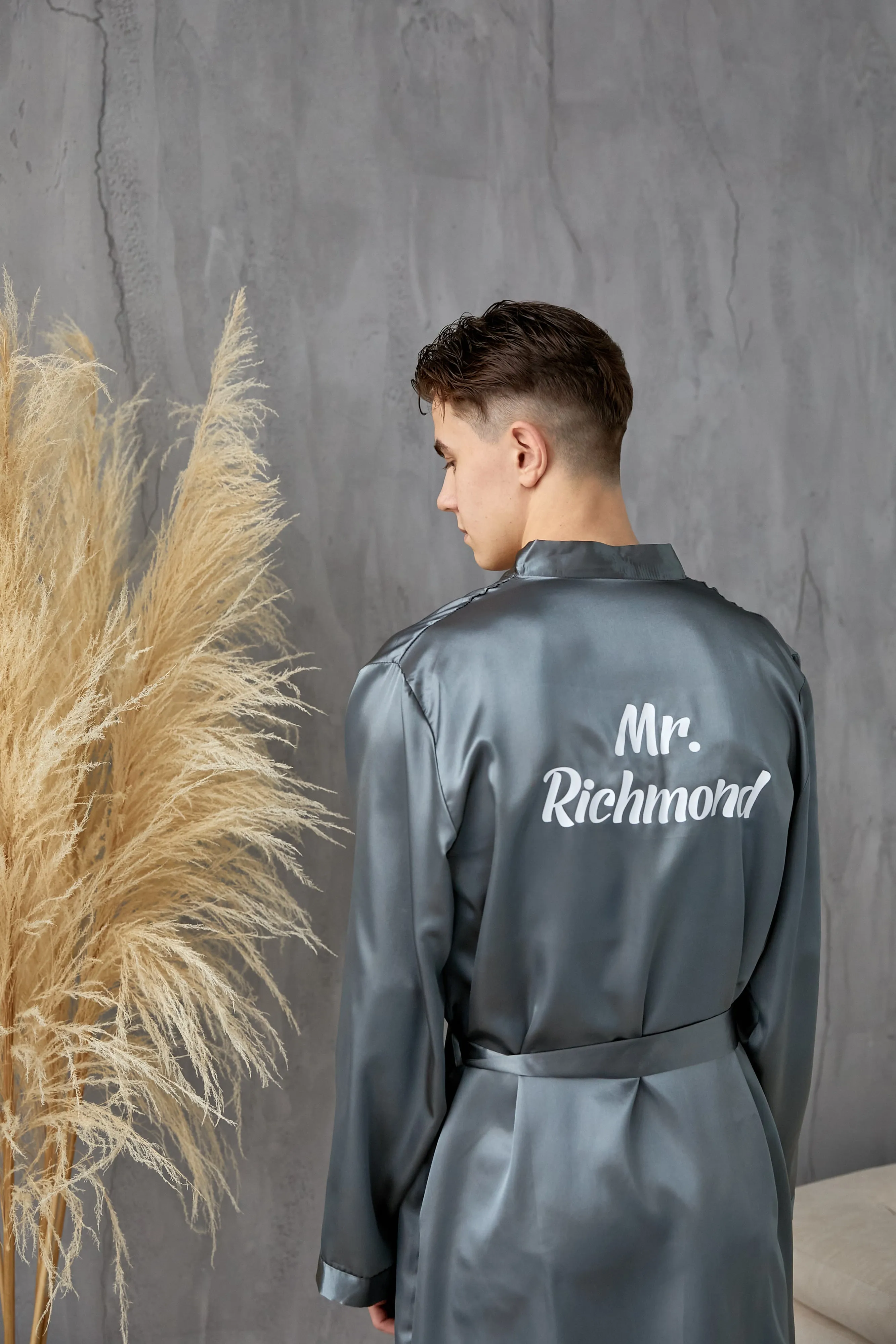 Groomsmen Satin Robes- Script Vinyl