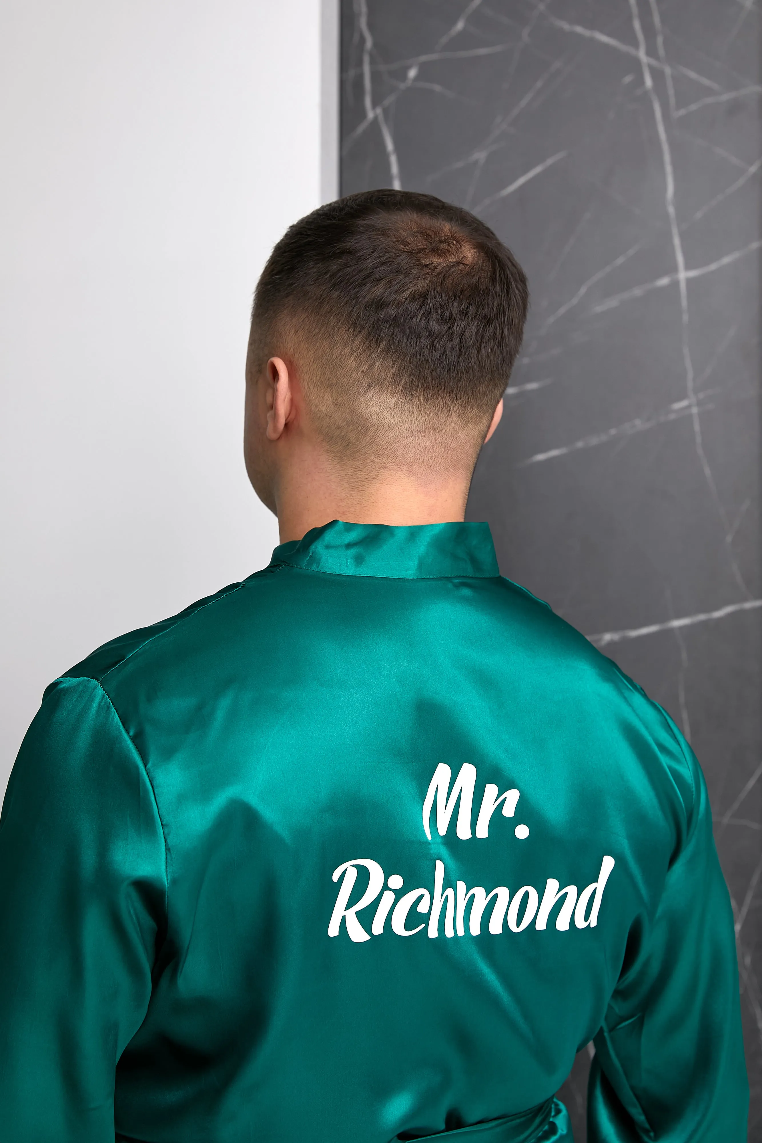 Groomsmen Satin Robes- Script Vinyl