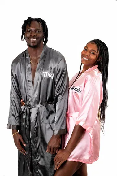 Groomsmen Satin Robes- Script Vinyl