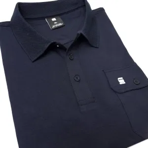 GS pocket designer polo shirt | Navy blue