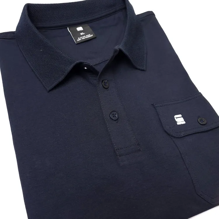 GS pocket designer polo shirt | Navy blue