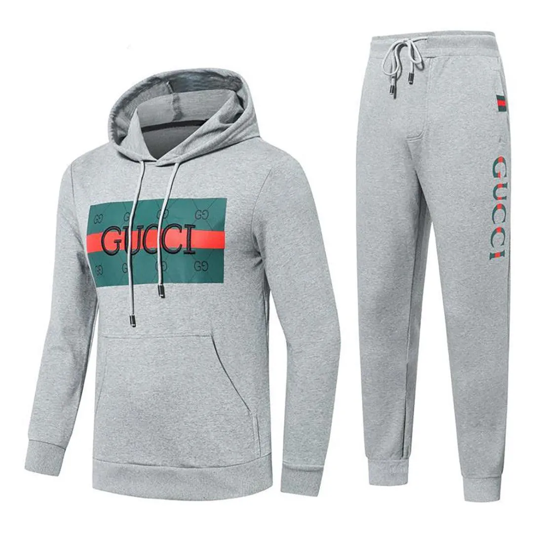Gu Quality Ash Front Design Cotton Tracksuits