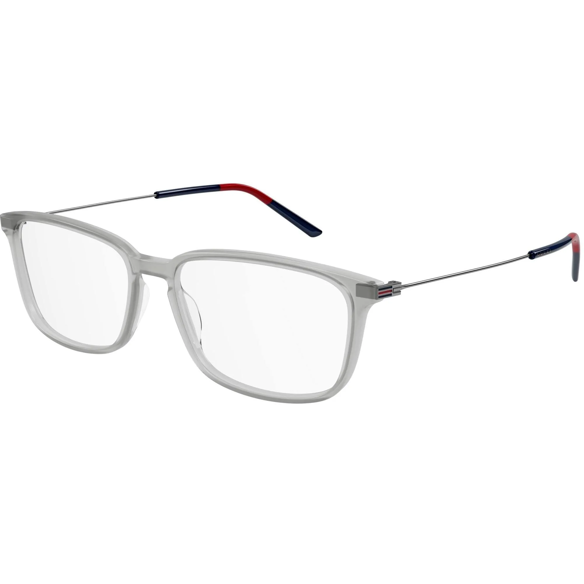 Gucci Men's Eyeglasses - Grey Plastic/Metal Rectangular Frame Demo Lens | GG1056OA 003