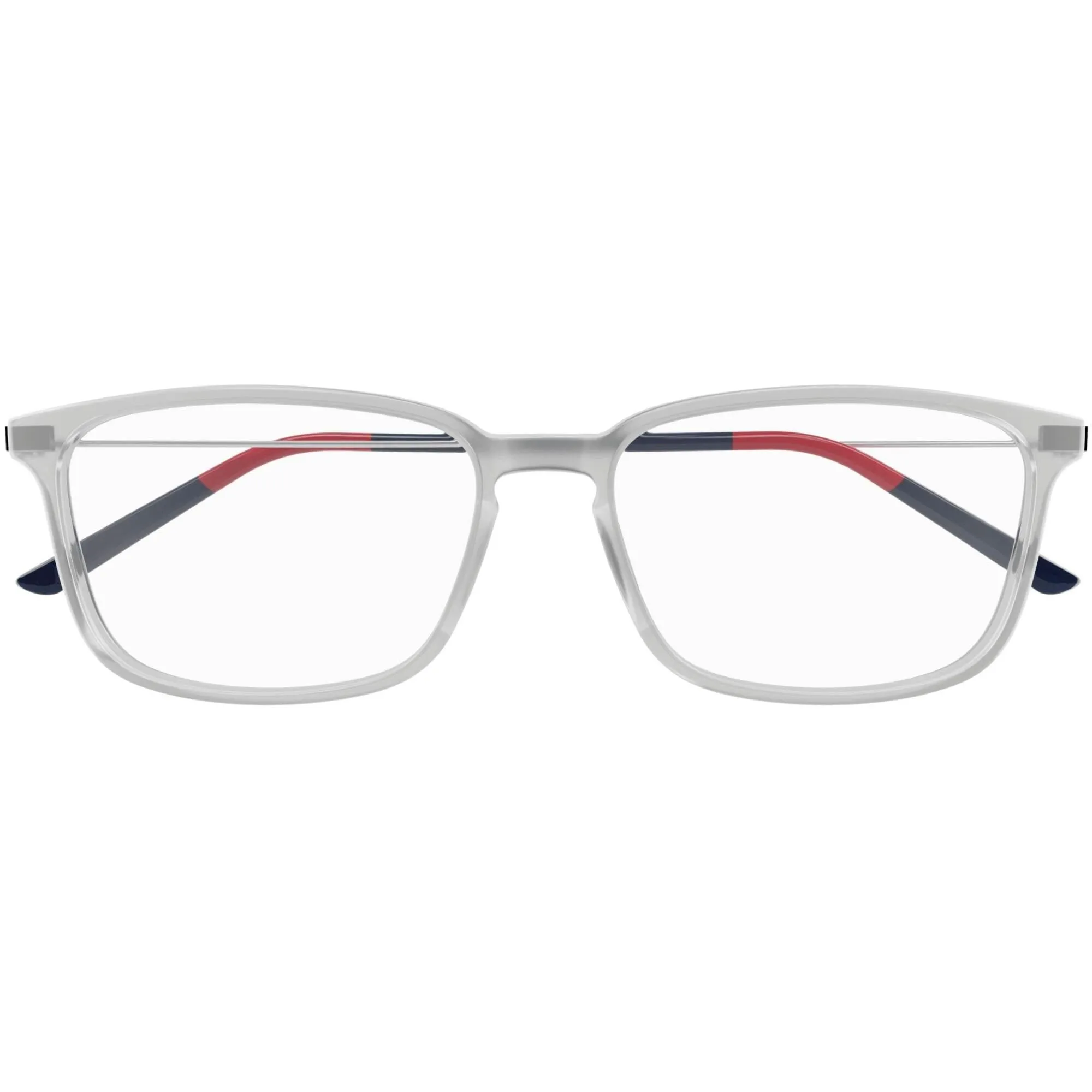 Gucci Men's Eyeglasses - Grey Plastic/Metal Rectangular Frame Demo Lens | GG1056OA 003