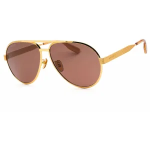 Gucci Men's Sunglasses - Gold Full Rim Metal Frame Brown Lens | GG1513S 002